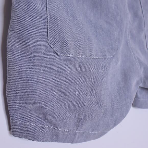 MAISON MARTIN MARGIELA MM6 Patchwork Linen Shorts Blue Casual Women's 38/US 6 - Picture 6 of 9